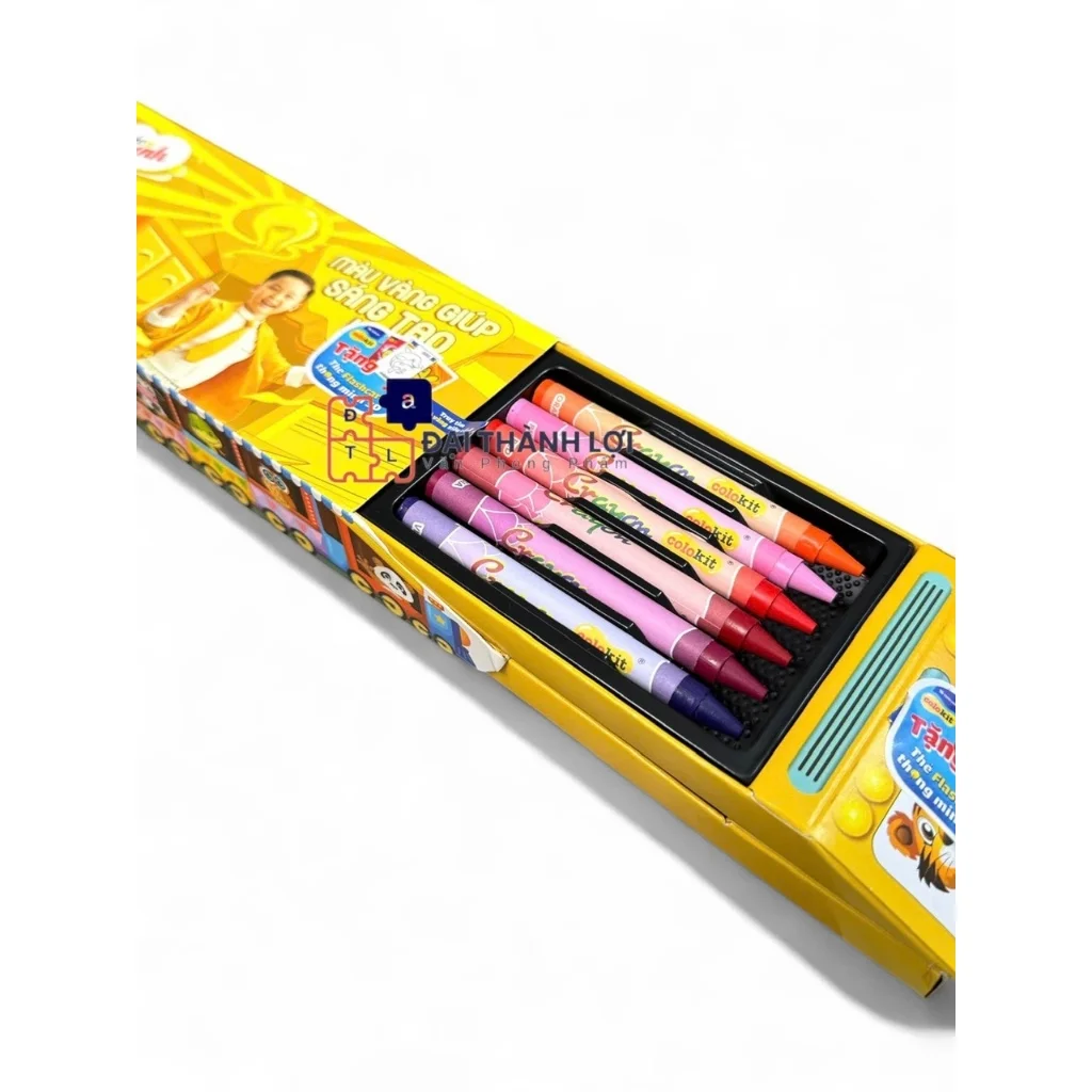 Bút Sáp Màu Colokit CR-C021 24 Màu tươi sáng, màu sáp mịn, an toàn cho bé tô màu, học tập mỹ thuật