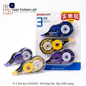 Bút Viết Xóa Kéo Vỉ 3 Cái Chanss CS-4965 Hàng Cao Cấp