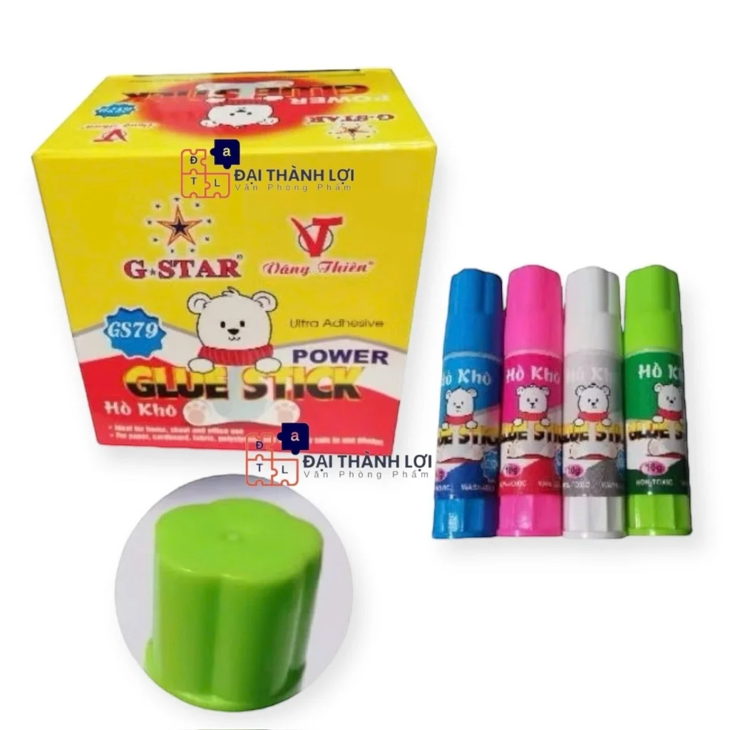 CCombo 6 Chai Hồ Khô G-Star GS 079 10g Độ Bám Dính Tốt Keo, Hồ Cho Học Sinh, Văn Phòng