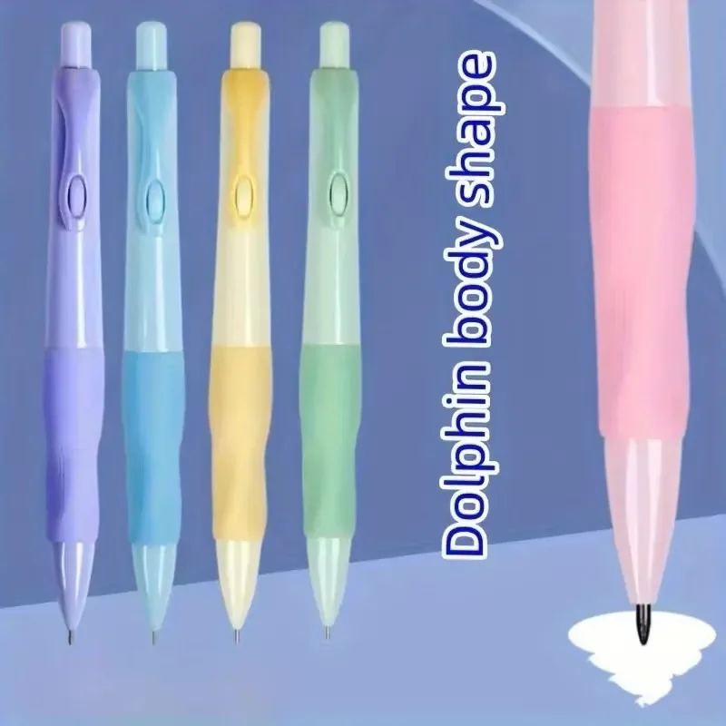 Bút chì cơ 2B ngòi 2mm /bút chì bấm cá heo giúp bé tập viết cầm bút đúng tư thế, không đau, không mỏi tay