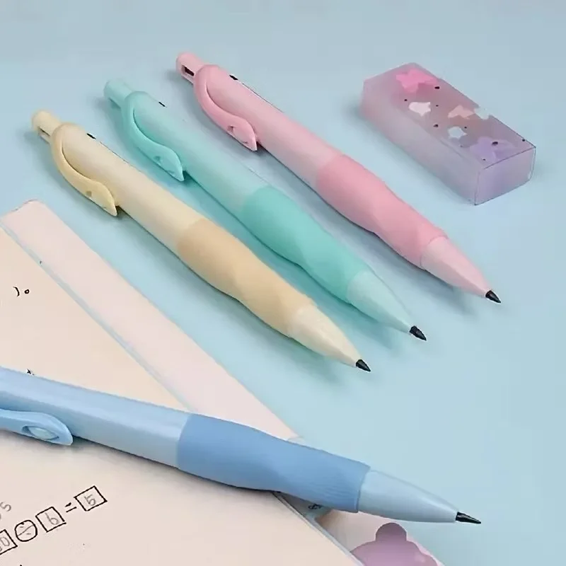 Bút chì cơ 2B ngòi 2mm /bút chì bấm cá heo giúp bé tập viết cầm bút đúng tư thế, không đau, không mỏi tay