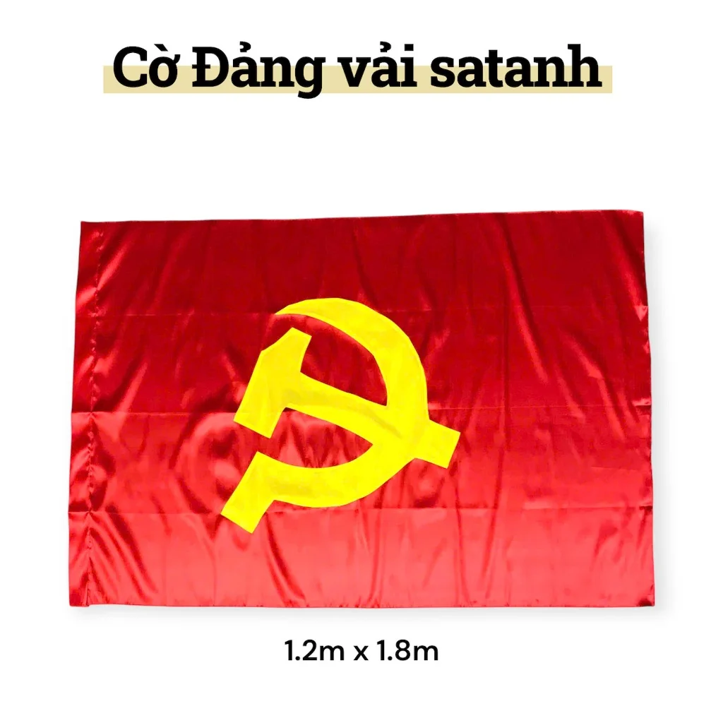 Cờ Tổ Quốc, Cờ Đỏ Sao Vàng Việt Nam, Cờ Đảng Vải Phi Bóng Nhiều Kích Thước, Cờ chuẩn Tỉ lệ