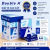 Giấy A4 Double A 500 tờ định lượng 70 gsm - 80 gsm dùng trong văn phòng, in ấn, trường học