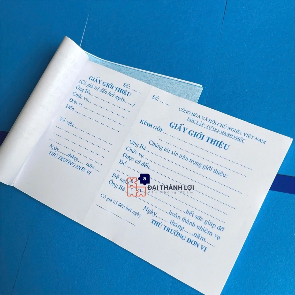 COM BO 5/10 Quyển Giấy Giới Thiệu 1 Liên