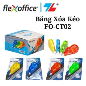 Bút xóa kéo FlexOffice FO-CT-02 nhỏ gọn, dẻo dai, bám dính tốt