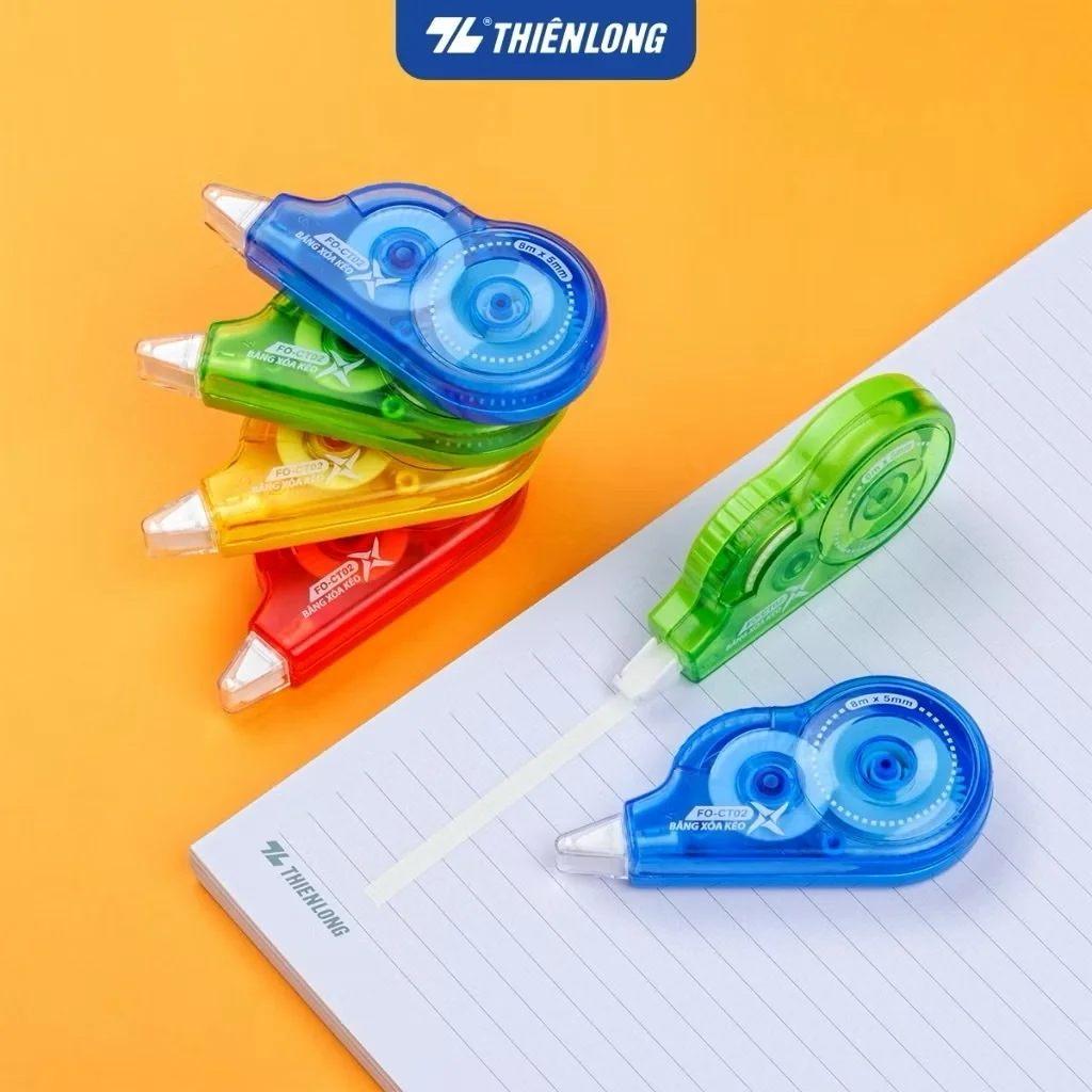 Bút xóa kéo FlexOffice FO-CT-02 nhỏ gọn, dẻo dai, bám dính tốt