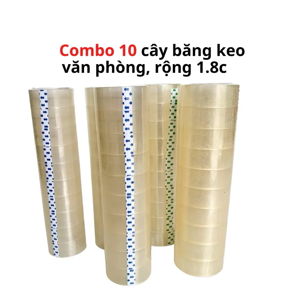 Băng keo trong văn phòng loại nhỏ, 1 cây 10 cuộn rộng 1.8cm,10Y-18Y-25Y