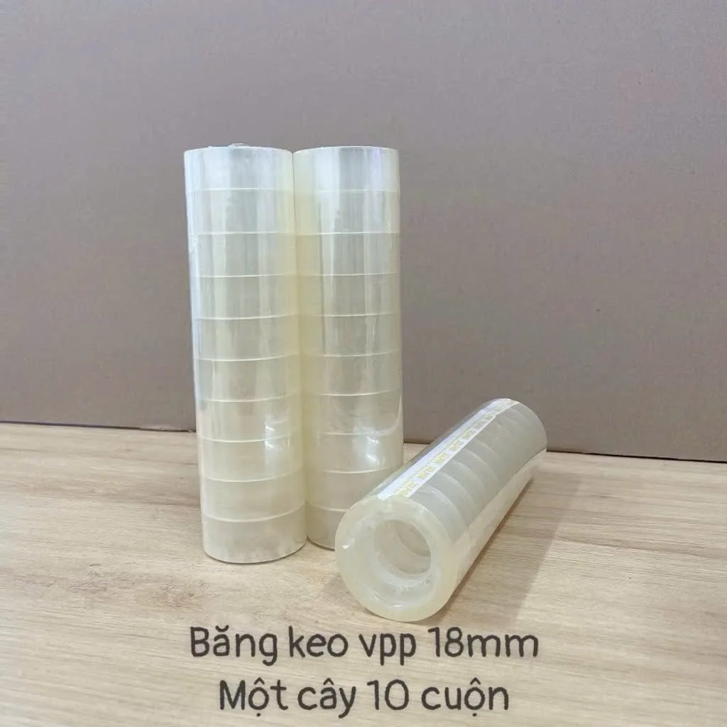 Băng keo trong văn phòng loại nhỏ, 1 cây 10 cuộn rộng 1.8cm,10Y-18Y-25Y