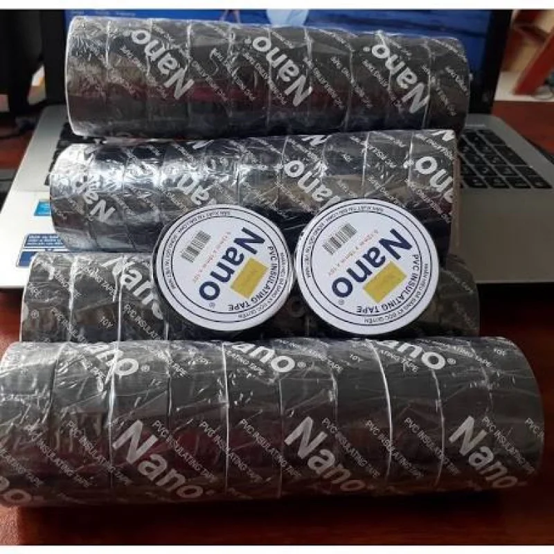 Băng keo điện Nano 10 Yard/ 20 Yard-Màu Đen, Cách Điện An Toàn, Bám Dính Chắc Chắn