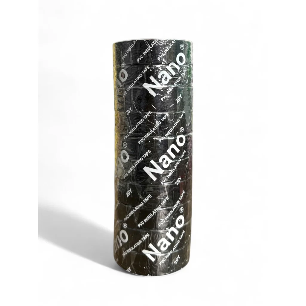 Băng keo điện Nano 10 Yard/ 20 Yard-Màu Đen, Cách Điện An Toàn, Bám Dính Chắc Chắn