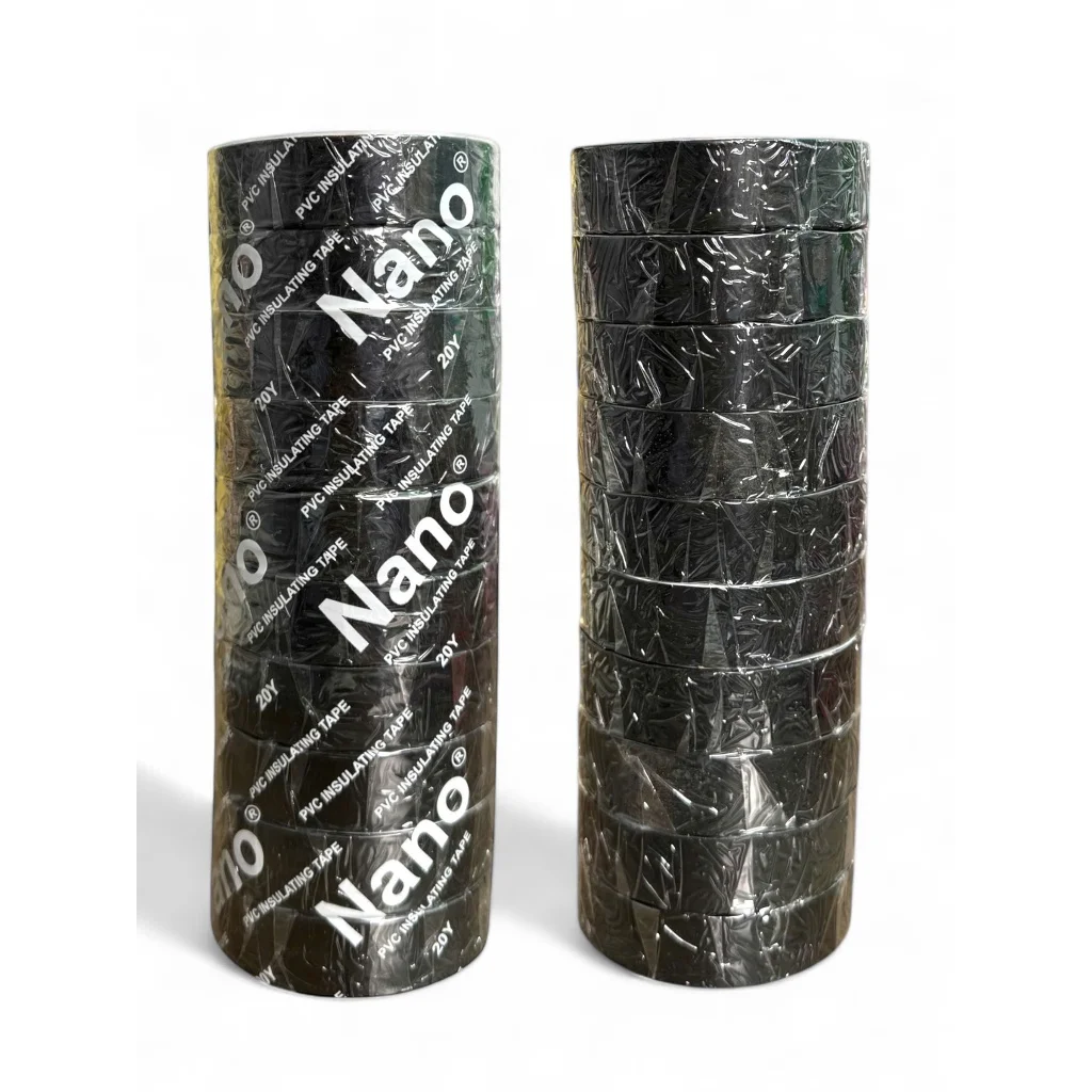 Băng keo điện Nano 10 Yard/ 20 Yard-Màu Đen, Cách Điện An Toàn, Bám Dính Chắc Chắn