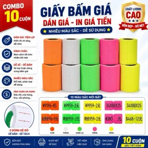 Giấy Bấm Giá , Giấy Dán Tiền ,Giấy In Dán Giá Nhiều Màu Dùng Dán Giá Tiền