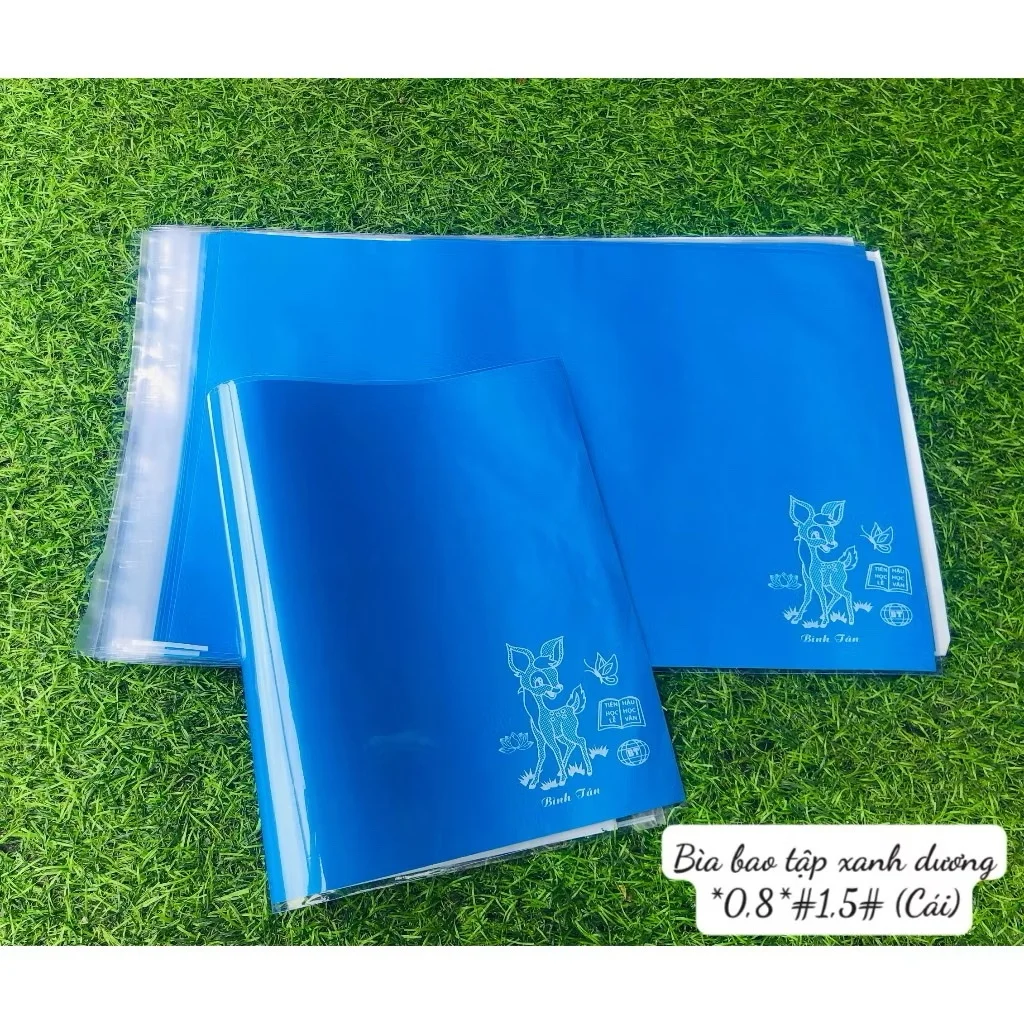 Bìa Bao Tập Vở Học Sinh Khổ 20.5cm (Bìa Kiếng Trong Con Nai + Giấy Màu Thủ Công)