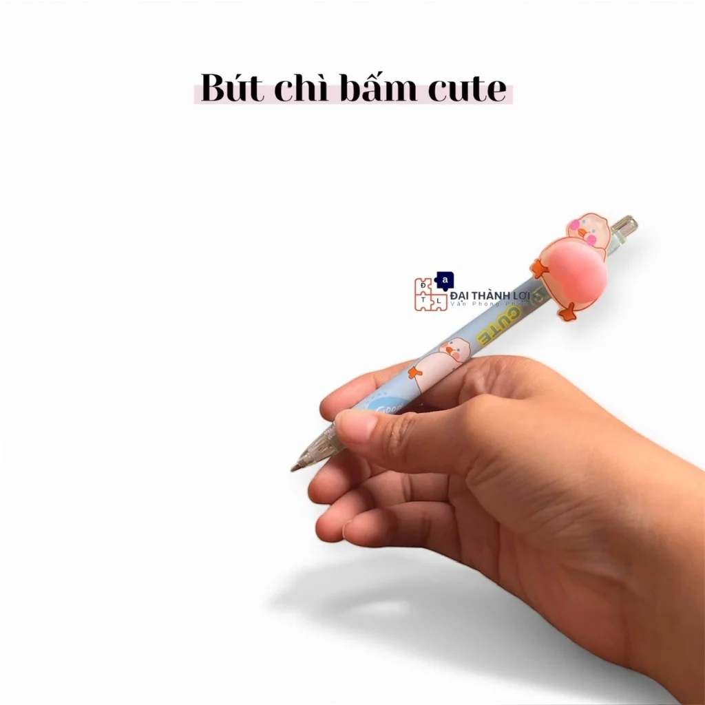 Bút chì bấm hoạt hình kèm Charm Cute - Ngòi 0.5mm mượt êm, chuyên dụng cho thi cử