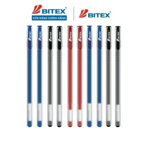 Bút gel Bitex G04 Ngòi 0.5mm mực Xanh/ Đen/ Tím/ Đỏ