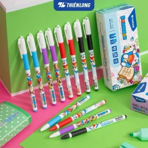 Bút gel Doremon GEL-012/DO ngòi 0.5mm cho học sinh tiểu học, có đệm tay mềm