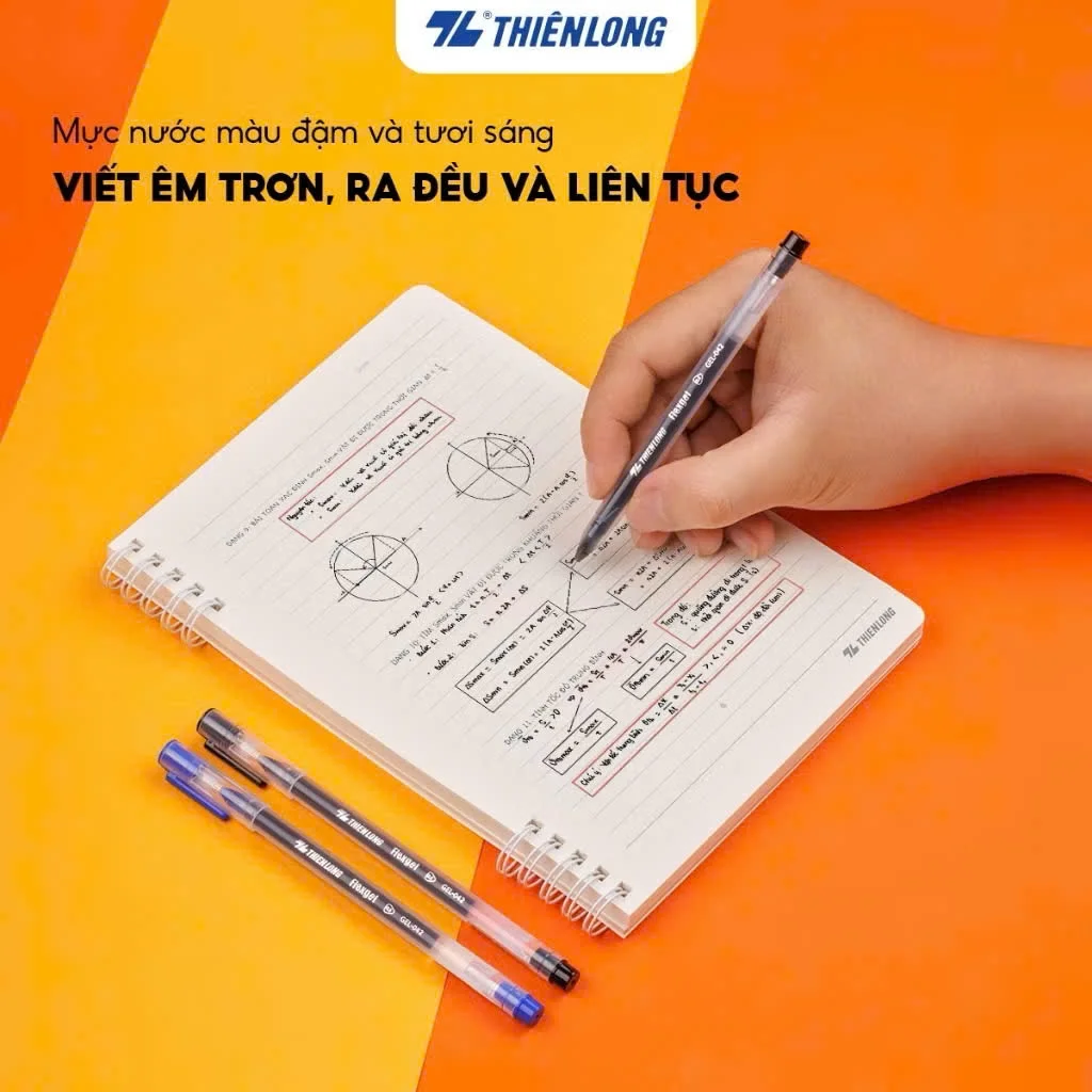 Bút gel Thiên Long Flexgel GEL-042 ngòi 0.5mm - Bút gel mực khô nhanh,nét viết êm mượt