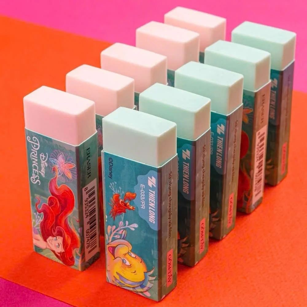 Gôm tẩy xóa chì 2B Thiên Long Điểm 10 nhân vật hoạt hình Công chúa Ariel Disney Thiên Long E-033/PR