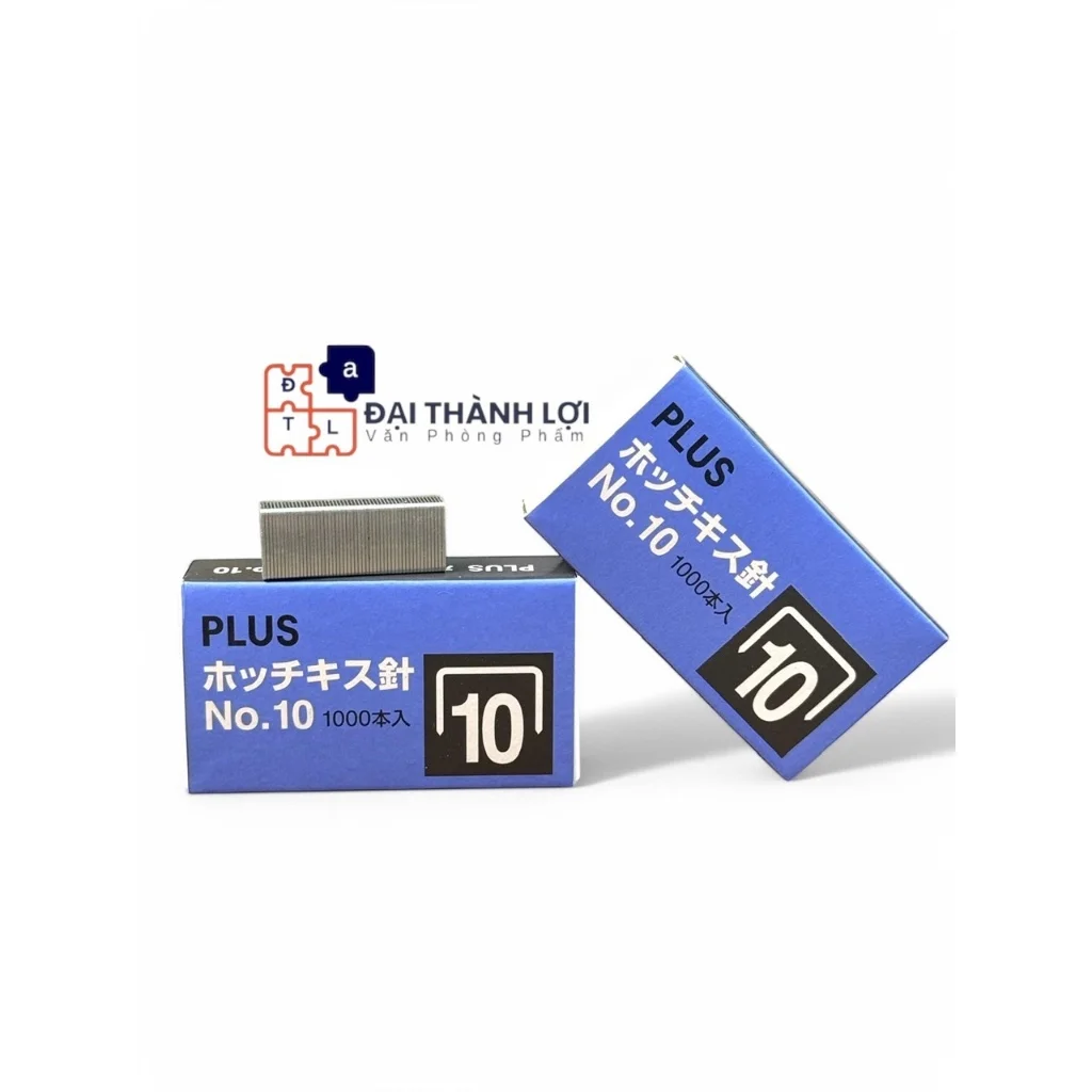 Ghim Bấm Plus Số 10, Chống Gỉ Sét Và Mài Mòn Tốt, Kim Bấm Giấy Thương Hiệu Từ Nhật Bản