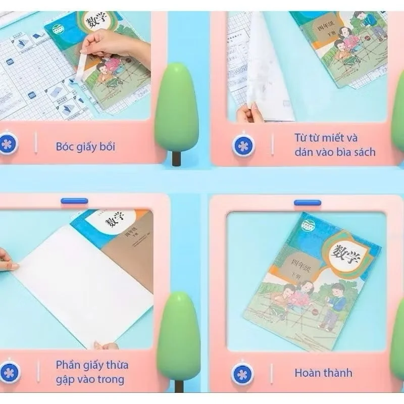 Decal Dán Bọc Sách Vở/Bao Tập Sách – Loại Tốt, Chống Thấm Nước, Chống Rách