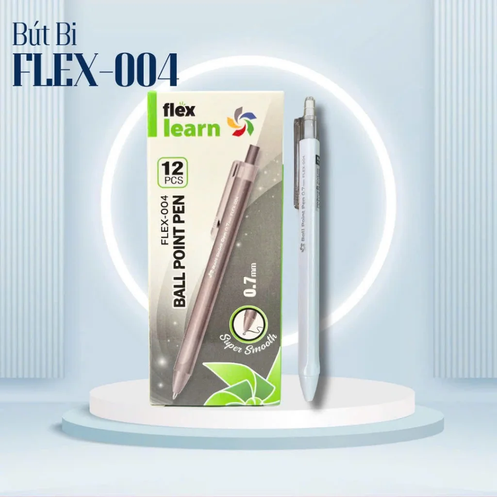 Bút Bi Flex Learn FLEX-004 - Đầu bút 0.7mm, trơn êm, mực đậm, tiện lợi, bền bỉ