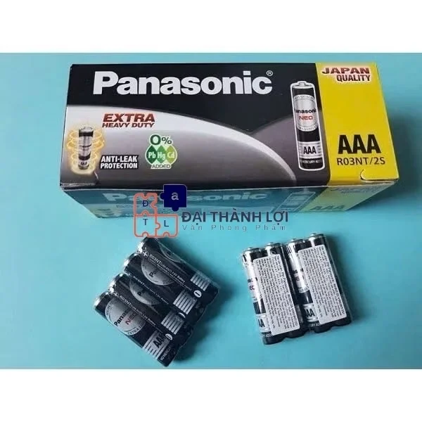 Pin AAA Panasonic Đũa Đen NEO R03NT-2S hàng Chính Hãng chất lượng cho loại điều khiển