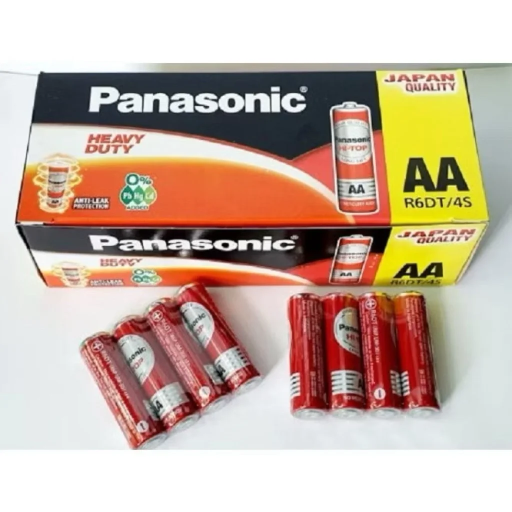 Pin tiểu đỏ AA Panasonic R6DT/4S - dùng cho điều khiển, đồ chơi, đồ điện tử