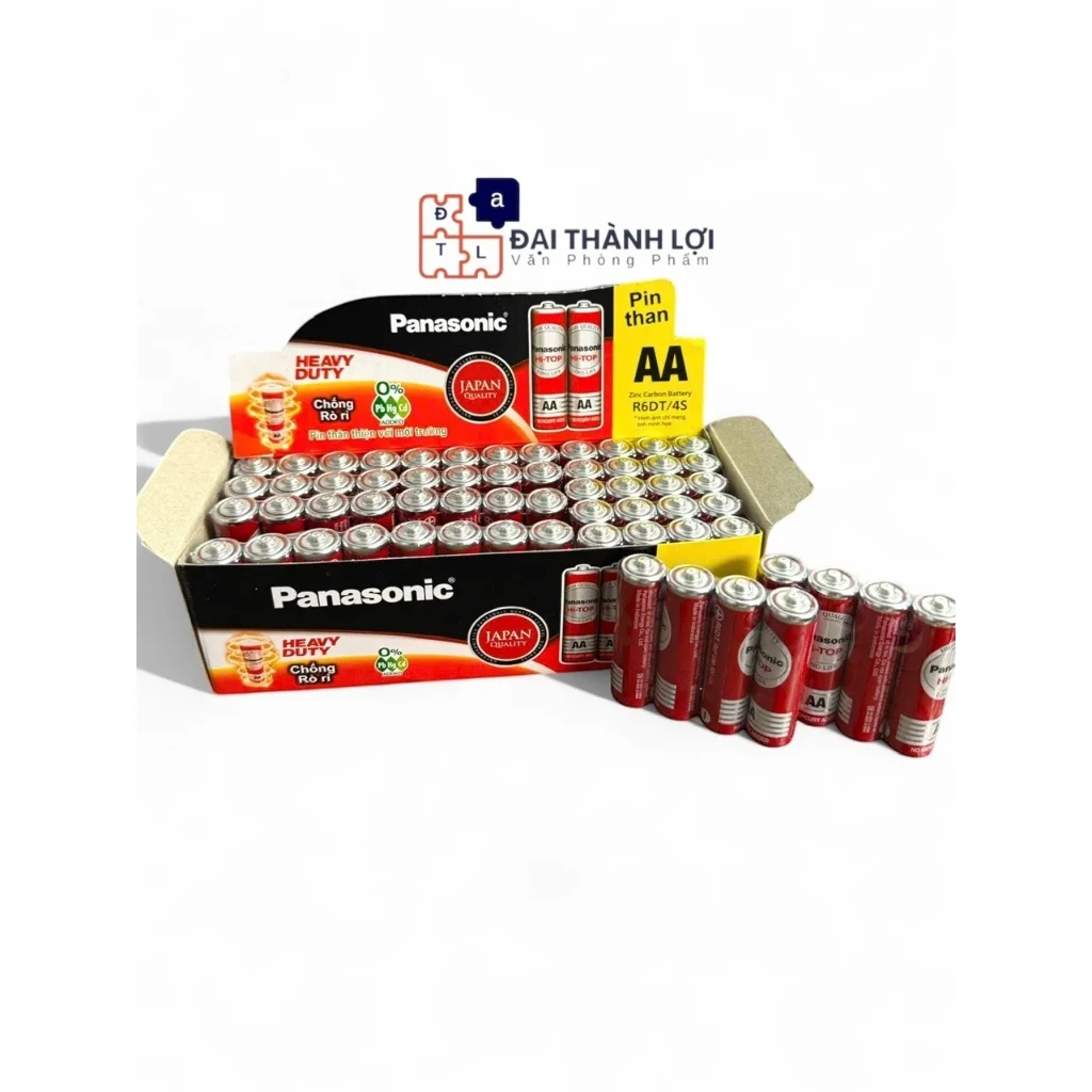 Pin tiểu đỏ AA Panasonic R6DT/4S - dùng cho điều khiển, đồ chơi, đồ điện tử