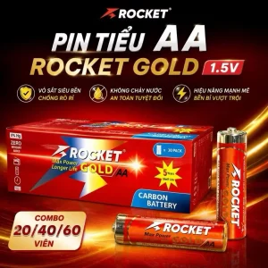 Pin AA GOLD 1,5V Vỏ sắt Siêu Bền,pin AA dùng cho khóa từ, két sắt, đồ chơi, mic hát
