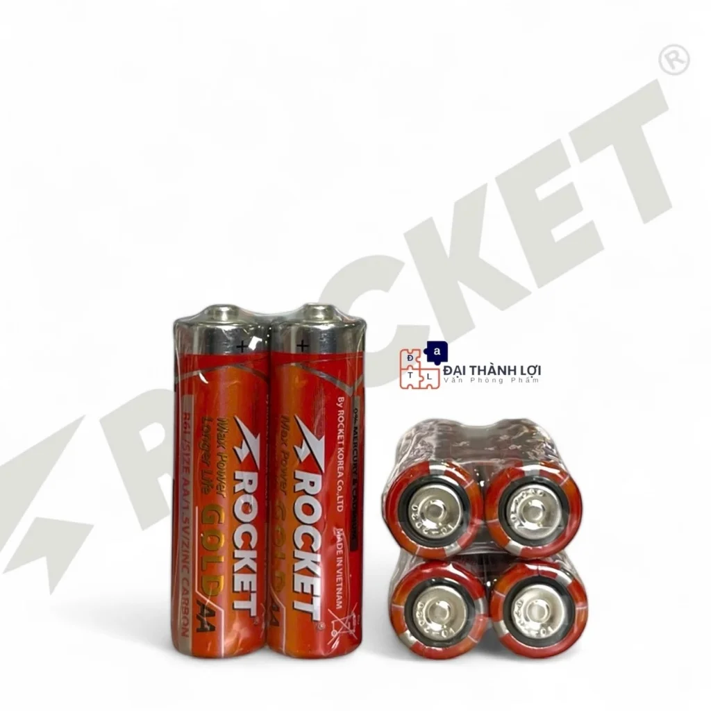 Pin AA GOLD 1,5V Vỏ sắt Siêu Bền,pin AA dùng cho khóa từ, két sắt, đồ chơi, mic hát