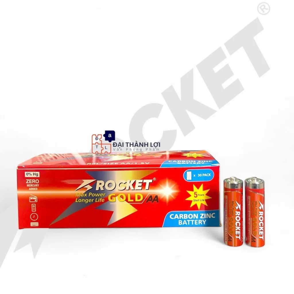 Pin AA GOLD 1,5V Vỏ sắt Siêu Bền,pin AA dùng cho khóa từ, két sắt, đồ chơi, mic hát