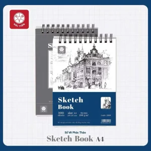 Sổ vẽ phác thảo Sketchbook A4 - Giấy vàng sần - ĐL 100g/m2