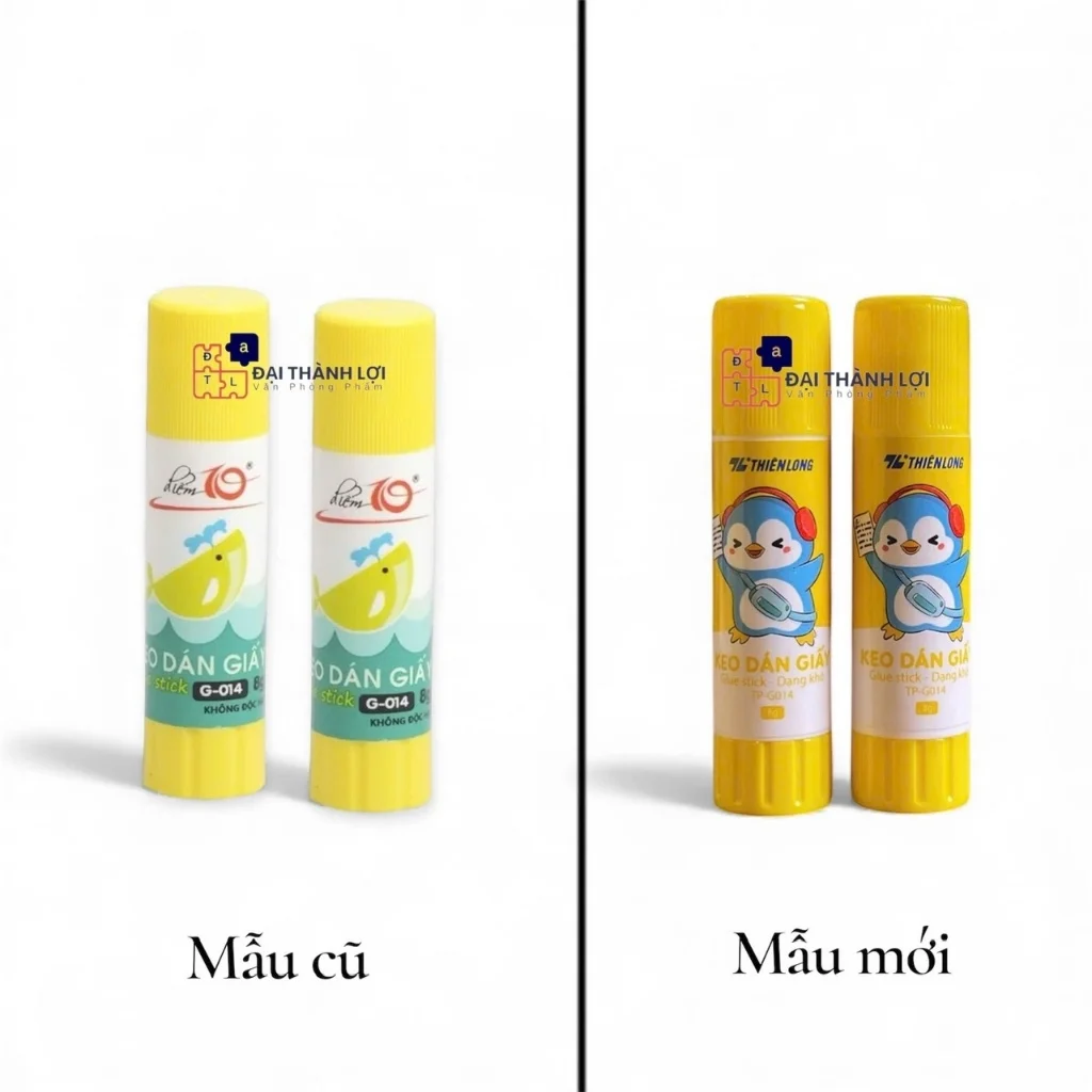 Keo khô, hồ khô Thiên Long màu trắng, khô nhanh, kết dính cao, phù hợp thủ công, dán giấy, DIY G-014