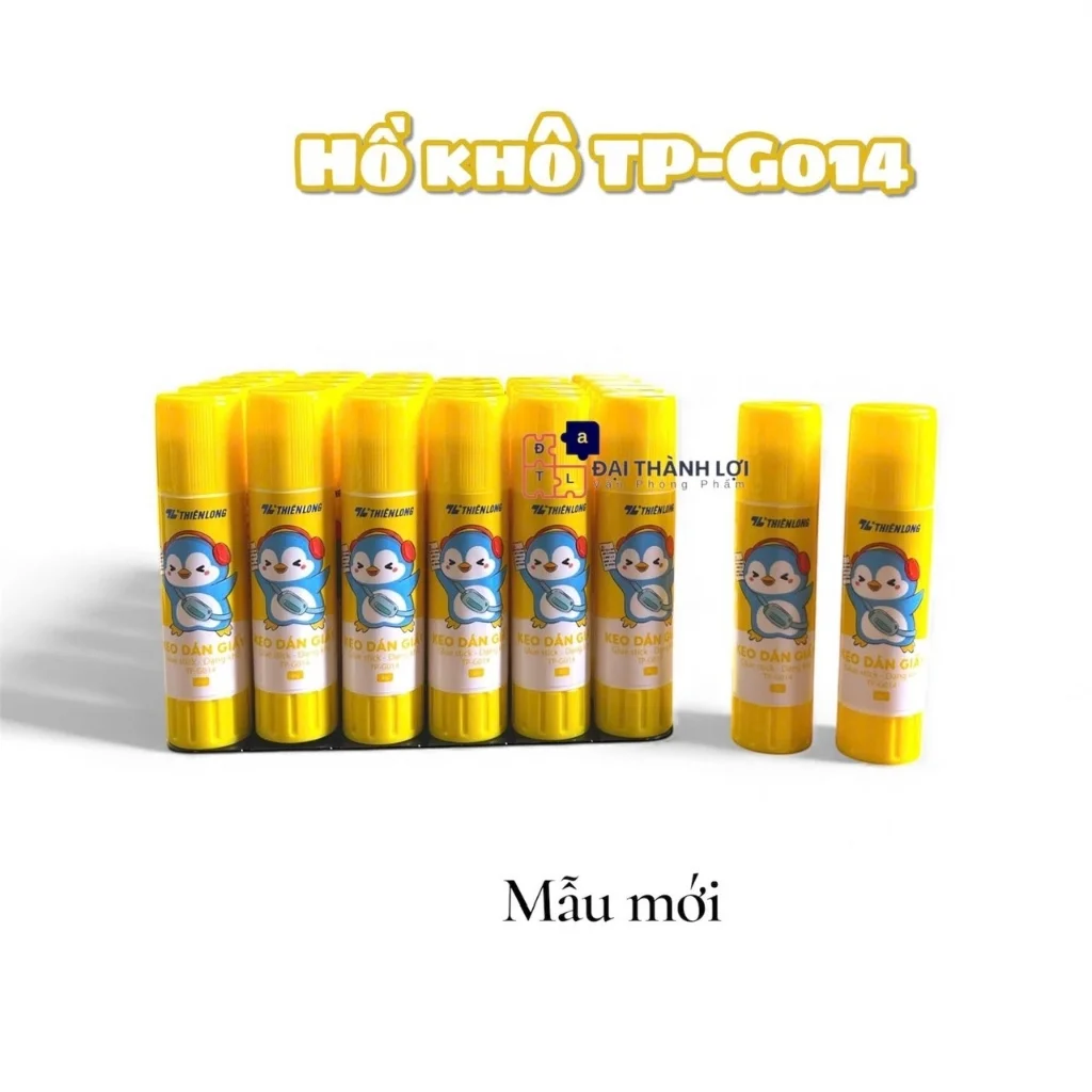 Keo khô, hồ khô Thiên Long màu trắng, khô nhanh, kết dính cao, phù hợp thủ công, dán giấy, DIY G-014