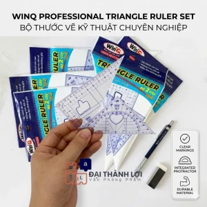 Thước Eke / Eke Nhựa Dẻo LOẠI NHỎ Nhựa Dẻo Win Q / WinQ Qui Lực No.05 / No5, Không Bị Mờ