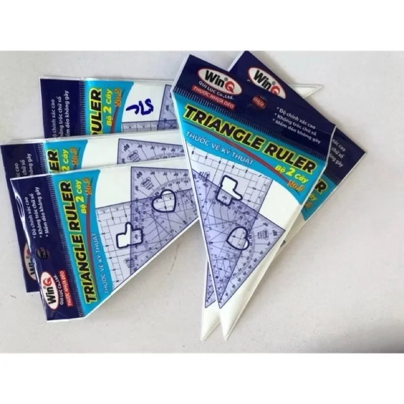 Thước Eke / Eke Nhựa Dẻo LOẠI NHỎ Nhựa Dẻo Win Q / WinQ Qui Lực No.05 / No5, Không Bị Mờ