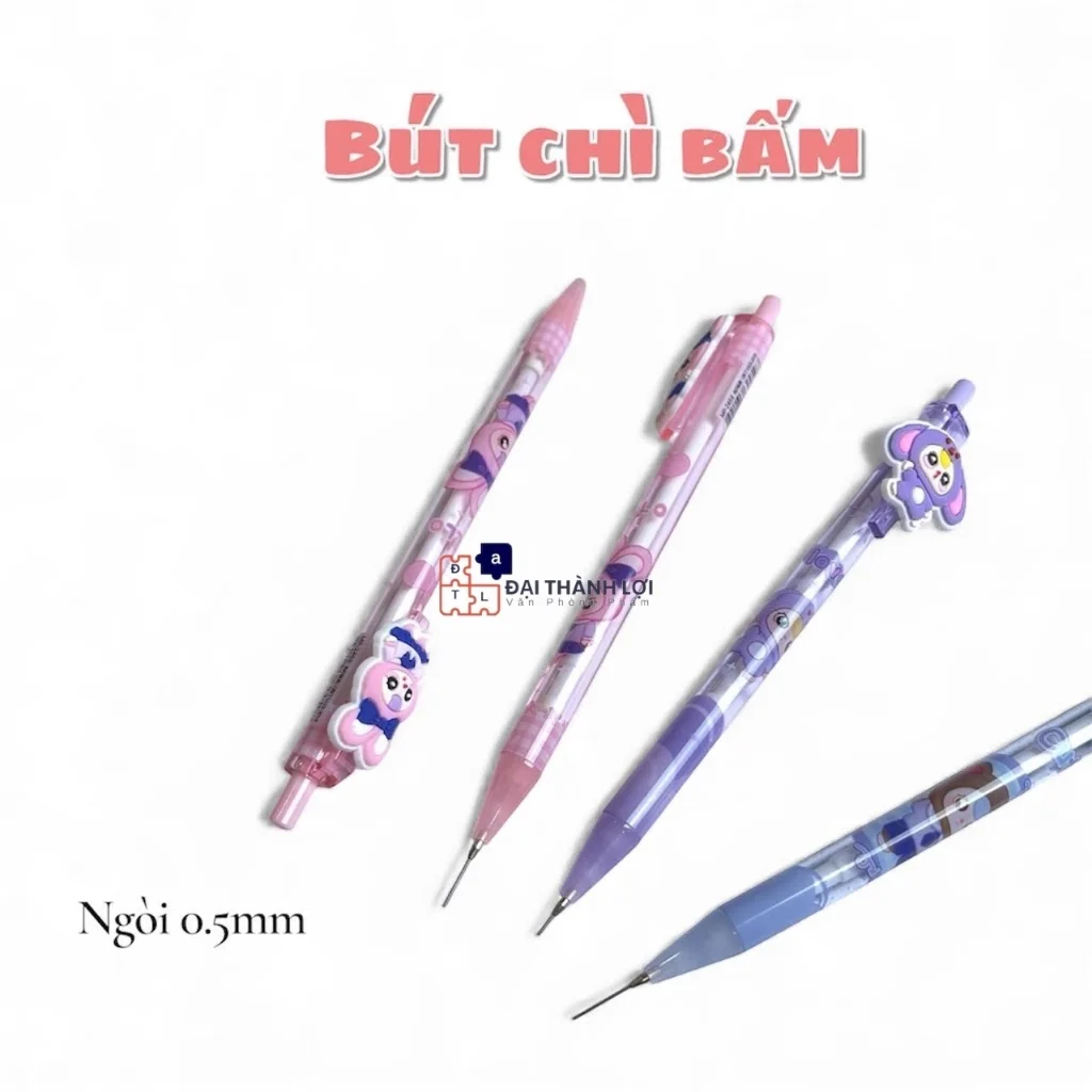 Bút Chì Bấm Ngòi 0.5mm Nhiều Hình Dễ Thương Charm Cute HotTrend (Mẫu Ngẫu Nhiên)