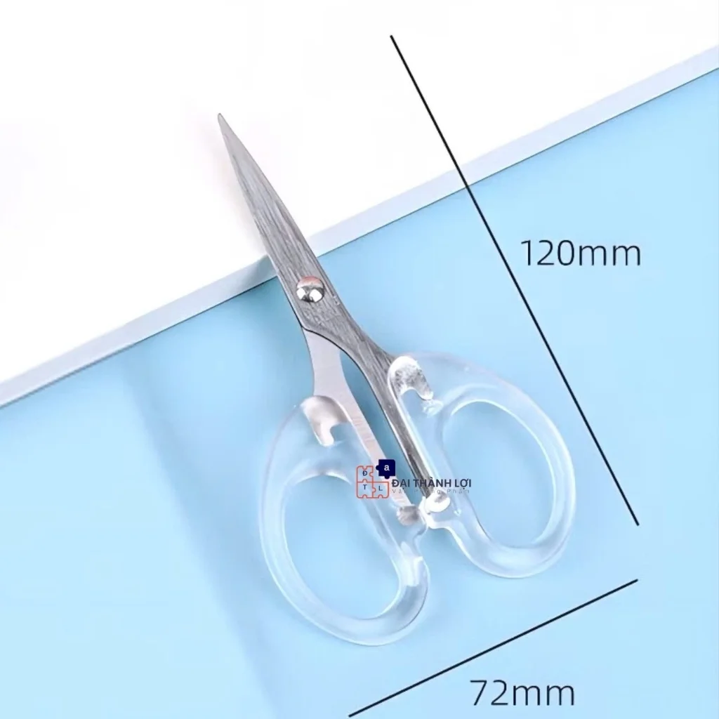 Kéo 1250 CỠ NHỎ 12CM Kéo Cán Nhựa Trong Suốt - Kéo Cắt Thủ Công - Kéo Cắt Giấy Học Sinh SHIF Dài 12Cm