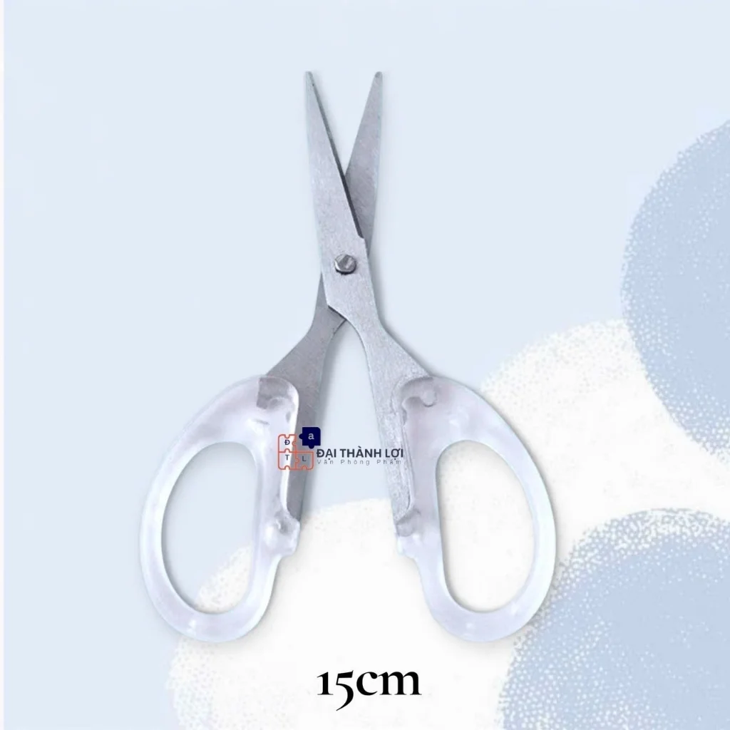 Kéo 1252 CỠ TRUNG 16CM Kéo Cán Nhựa Trong Suốt - Kéo Cắt Thủ Công - Kéo Cắt Giấy Học Sinh SHIF Dễ Thương
