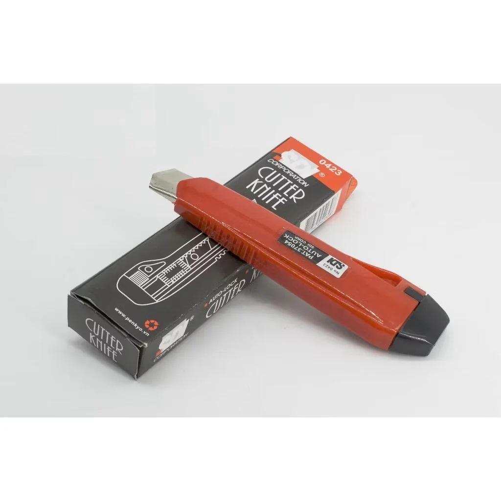 Dao Rọc Giấy Loại Lớn SDI 0423 Lưỡi Lớn 18mm xịn, siêu sắc bén, kèm 1 lưỡi dao thay thế trong thân dao