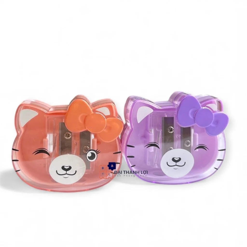 Đồ Gọt bút viết Chì 2 Lỗ Chuốt hình Con Mèo Hello Kitty Nơ 5842