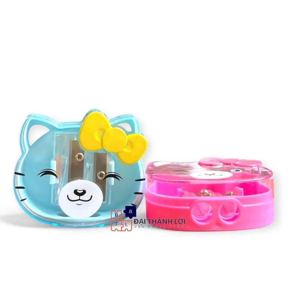 Đồ Gọt bút viết Chì 2 Lỗ Chuốt hình Con Mèo Hello Kitty Nơ 5842