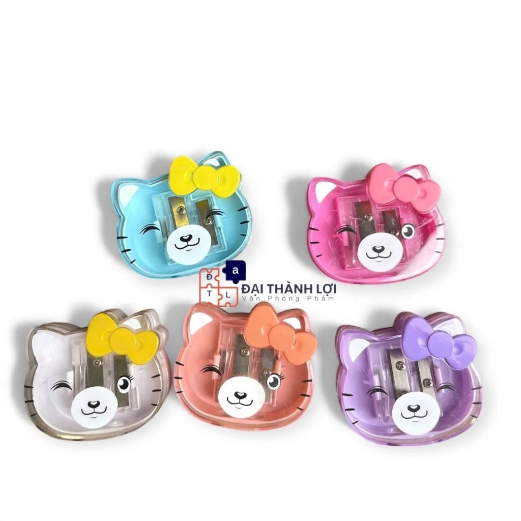 Đồ Gọt bút viết Chì 2 Lỗ Chuốt hình Con Mèo Hello Kitty Nơ 5842