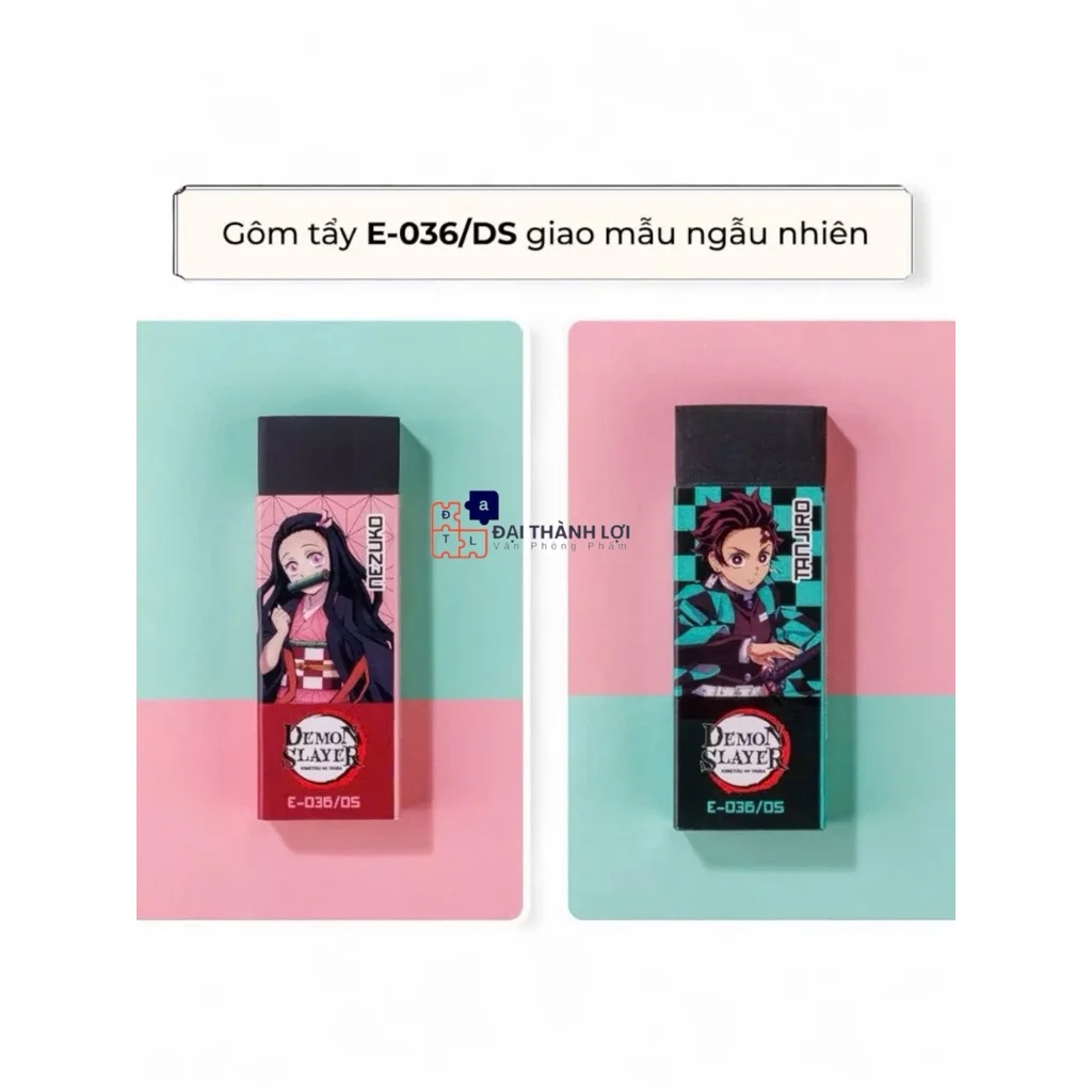 Gôm tẩy nhân vật Demon Slayer Thiên Long E-036/DS - Mẫu ngẫu nhiên