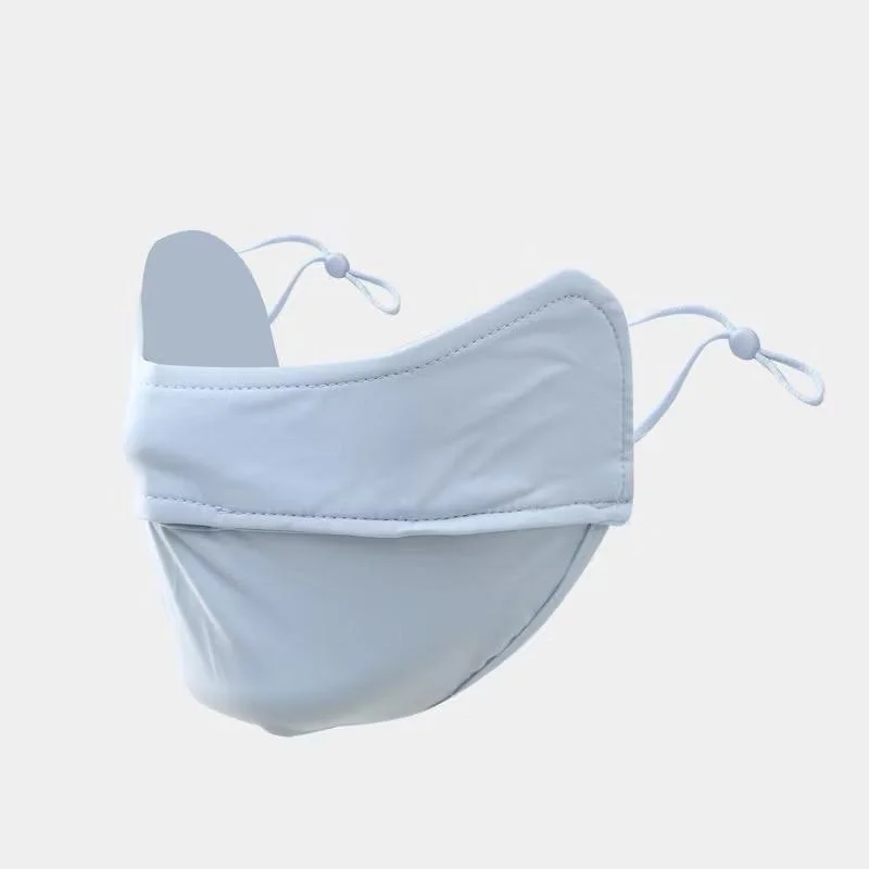 Khẩu Trang Chống Nắng Vải Thun Lạnh Mỏng Form Nhỏ Quai Đeo Không Đau Tai