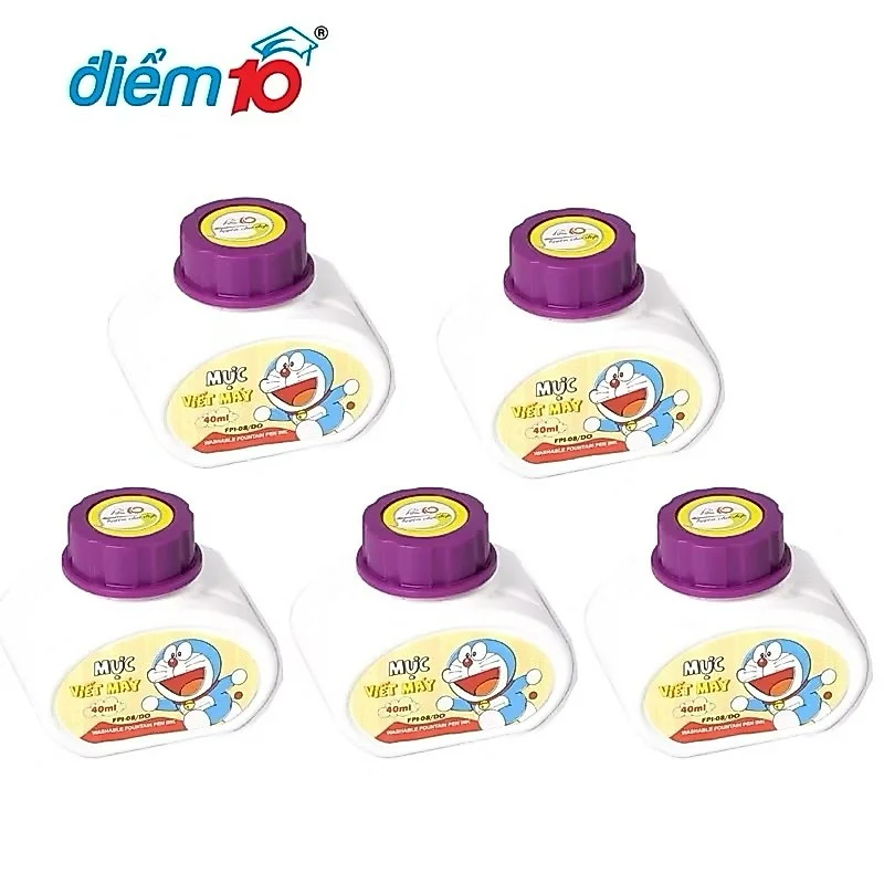 Mực bút máy Doraemon FPI-08/DO - Mực Tím/Xanh chính hãng Thiên Long
