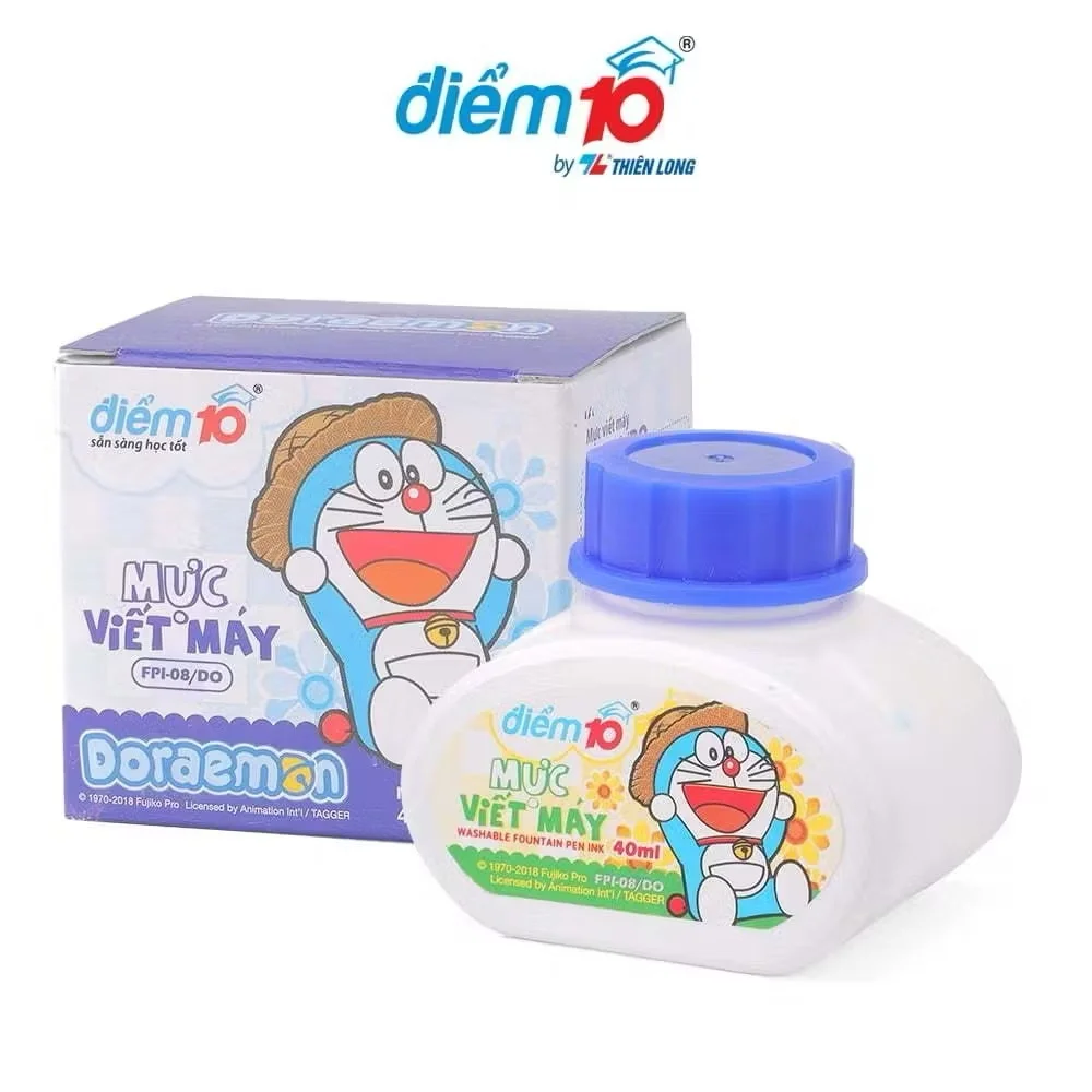 Mực bút máy Doraemon FPI-08/DO - Mực Tím/Xanh chính hãng Thiên Long