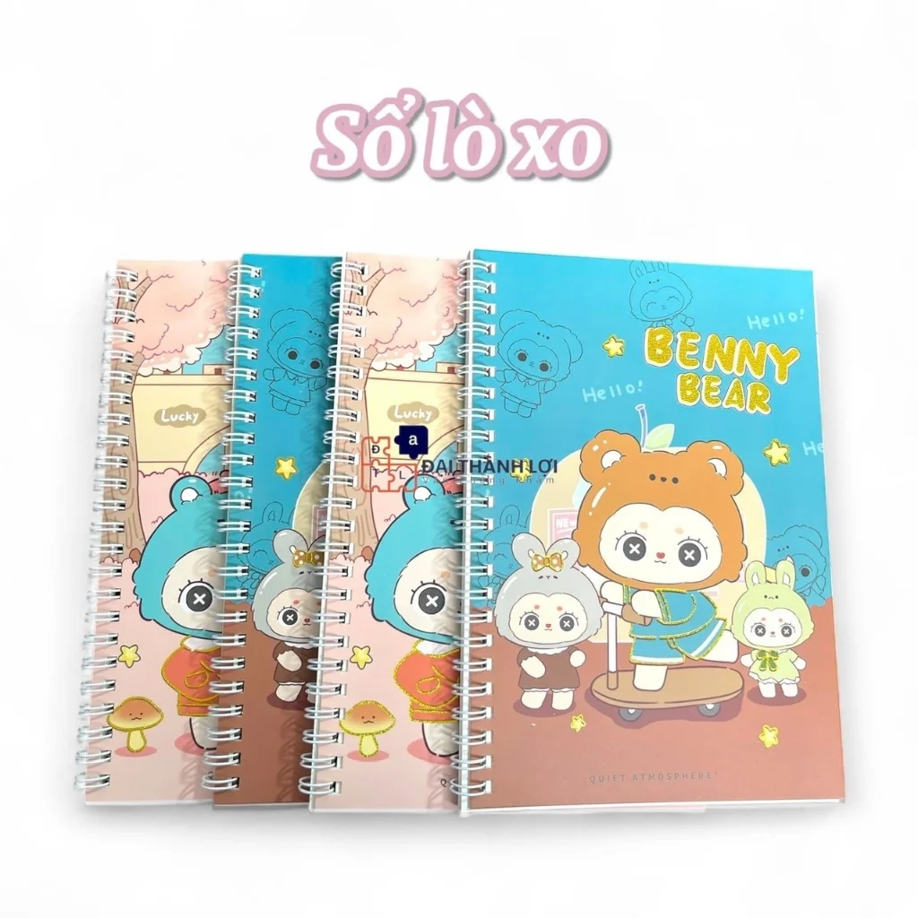Quyể Sổ Tay Lò Xo A5 Bìa Cứng 80 Trang (40 tờ) Nhiều mẫu dễ thương ( Giao Mẫu Ngẫu Nhiên)