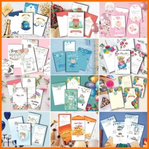 Thiệp mời sinh nhật lót đơn các loại - viết tay
