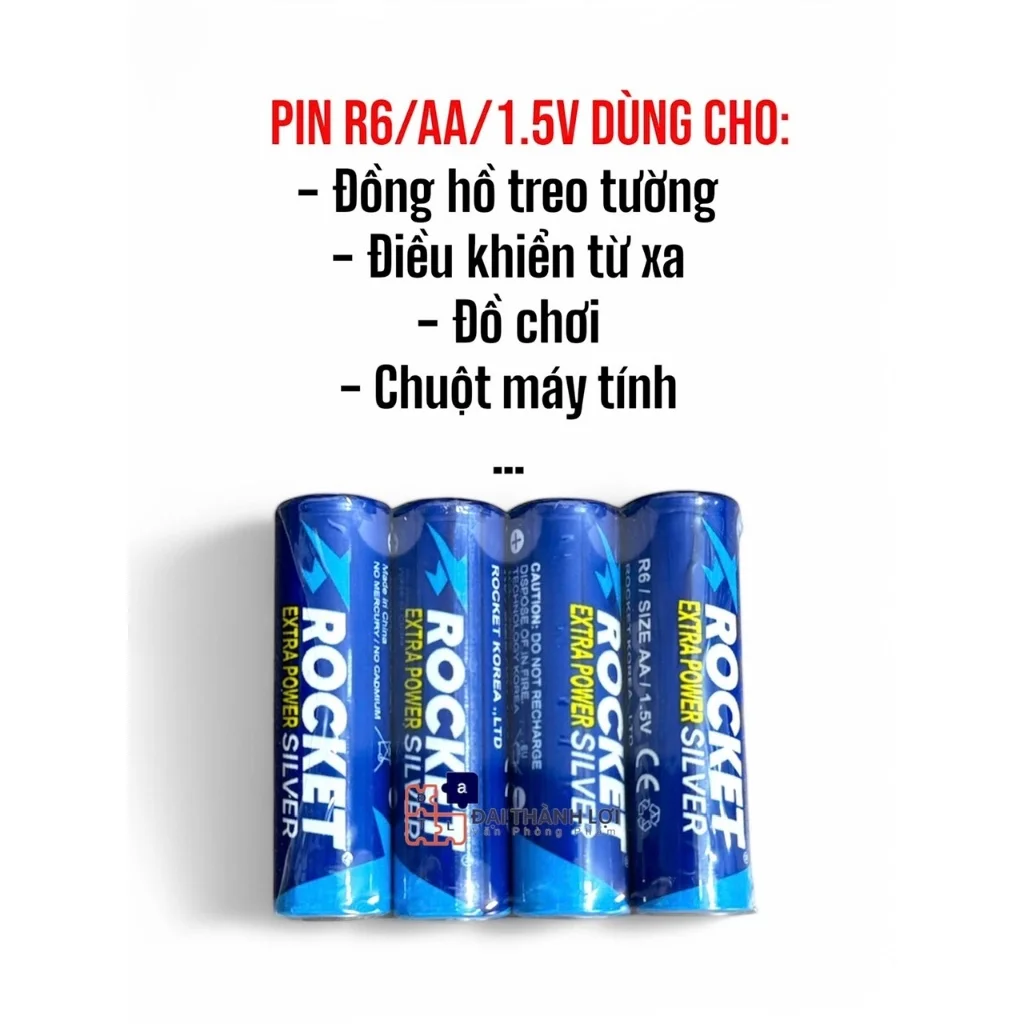 Pin AA( 2A) 1,5V Rocket Siêu Bền , Siêu Cứng , Không Chảy Nước - Hàng Chính Hãng
